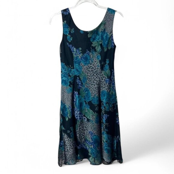 Y2k K‎ Studio Midi Leopard/Floral Slip Dress - Picture 4 of 4